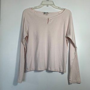 Banana Republic Boat Neck LS T-Shirt Pink XL